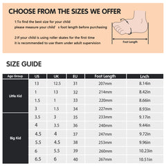 Black Hidden-Wheel Roller Skate Shoes –2-Wheel Fun Sneakers for Kids