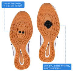 Professional Indoor Cycling Shoes-Beige-Pink-Designed for Spin Studios, Gyms & Cycling Clubs