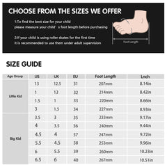 Black Hidden-Wheel Roller Skate Shoes –2-Wheel Fun Sneakers for Kids