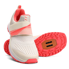 Beige-Pink cycling shoes