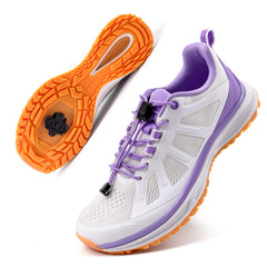 White purple women cycling shoes