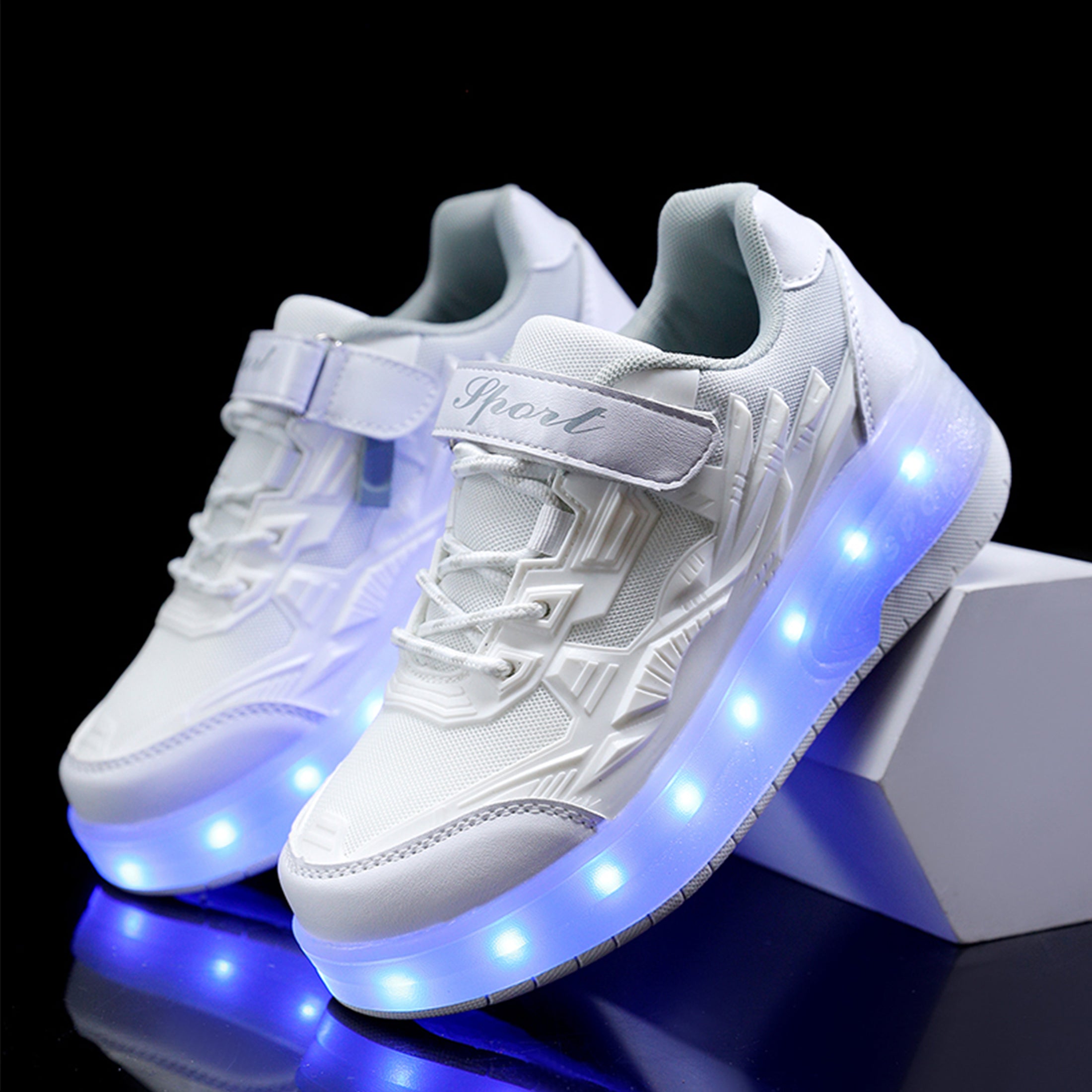 Pairobin Child Teen Roller Skates Double Wheel Shoes Light Up LED shoe