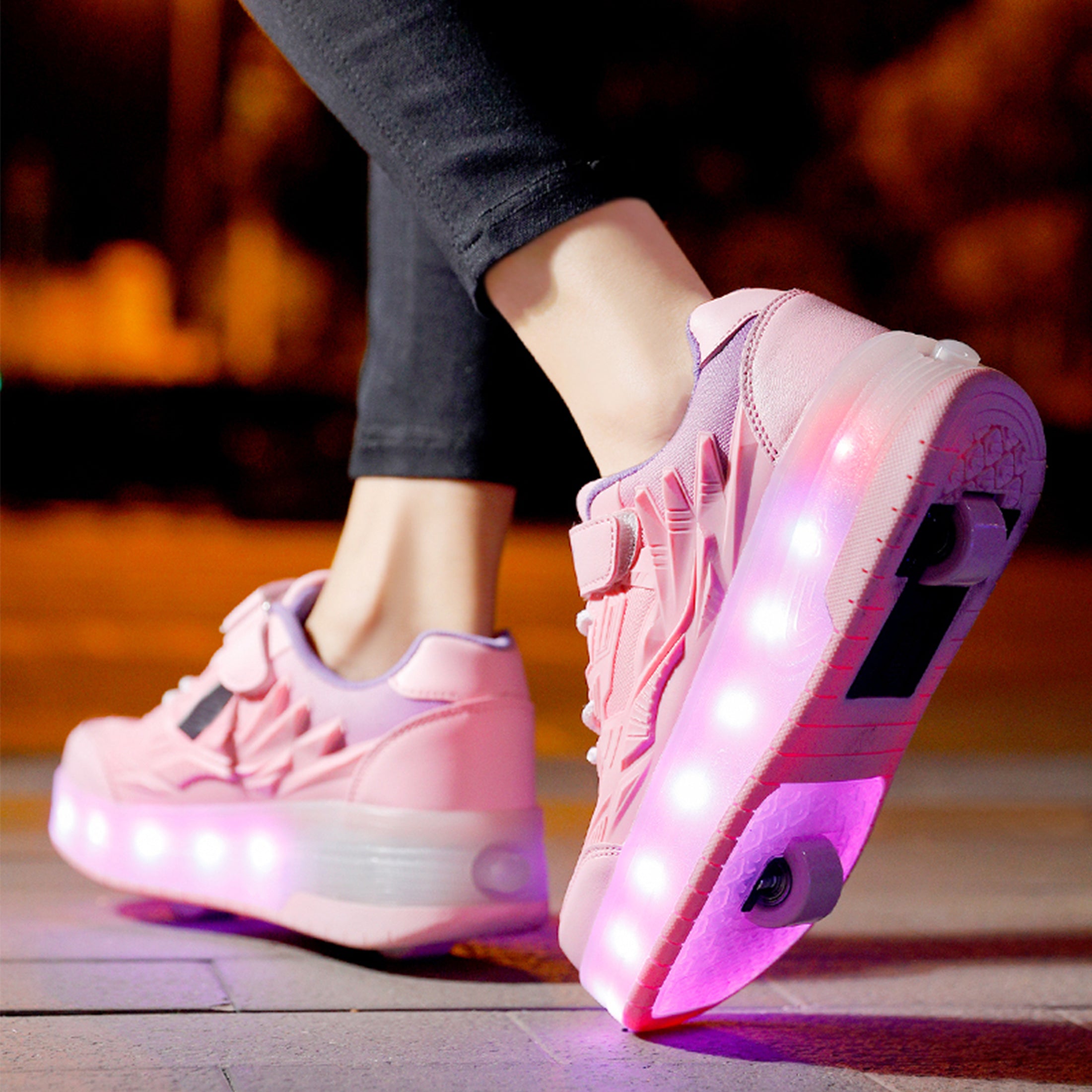 Pairobin Child Teen Roller Skates Double Wheel Shoes Light Up LED shoe