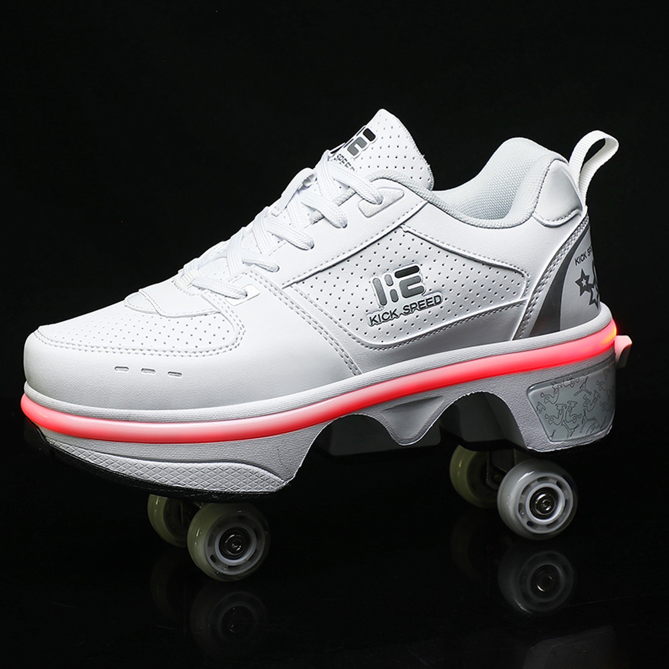 Pairobin Roller Skate Shoes - Sneakers - Roller Shoes 2-in-1 Suitable for Outdoor Sports Skating Invisible Roller Skates The Best Choice for Building Confidence Style