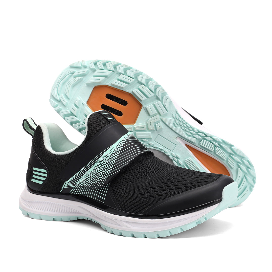 Green cycling shoes
