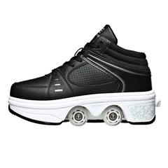 LED Deformation Roller Skates for Boys and Girls Roller Shoes for Adults Automatic Walking Shoes with Invisible Wheels Best Gift for Party Birthday Christmas