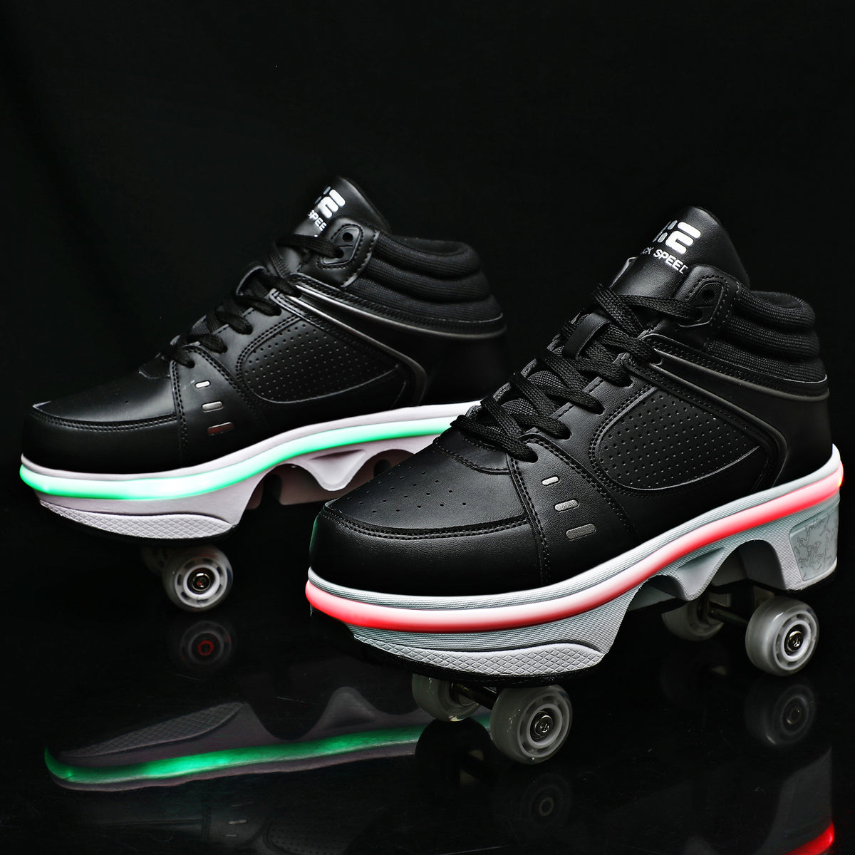 LED Deformation Roller Skates for Boys and Girls Roller Shoes for Adults Automatic Walking Shoes with Invisible Wheels Best Gift for Party Birthday Christmas